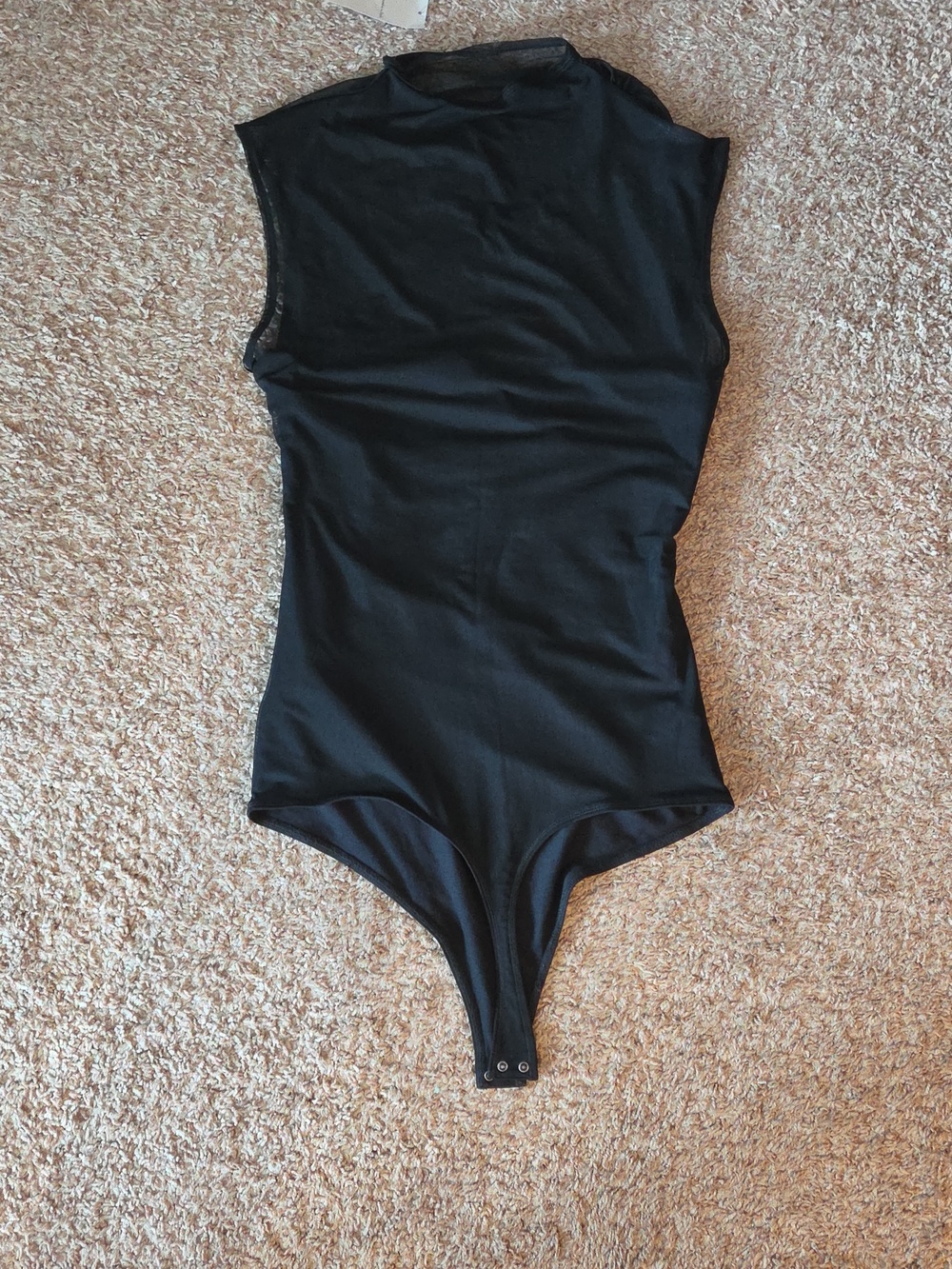 Abercrombie Draped Mesh Mockneck Bodysuit - Picture 2 of 6